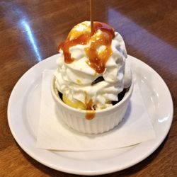 St. Louis Bar & Grill - Mason brownie with ice cream and whipped cream