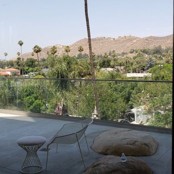 Riverside Public Library Main Branch - Westward view of the patio and Mt. Rubidoux. - Libraries Near Me - Riverside, California