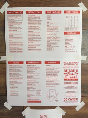 Menu photo 8 Miami's Best Pizza Coral Gables, FL