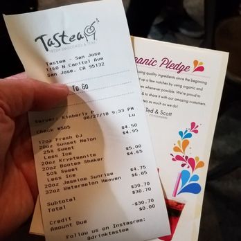 Tastea - We ordered a variety of summer flavors. - Bubble Tea Near Me - San Jose, California Tastea - We ordered a variety of summer flavors. - Bubble Tea Near Me - San Jose, California