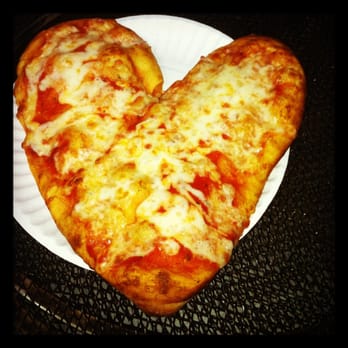 Haledon Pizza - two heart shaped pizzas on a paper plate - Pizza Near Me - Haledon, New Jersey