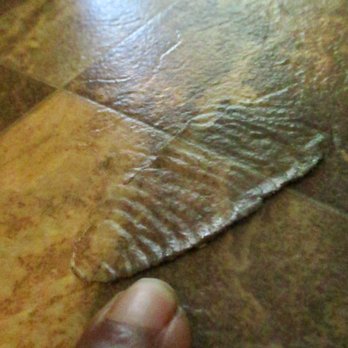 The Appliance Guys - Gouge in floor caused by refrigerator foot. - Appliances & Repair Near Me - Eureka, Missouri