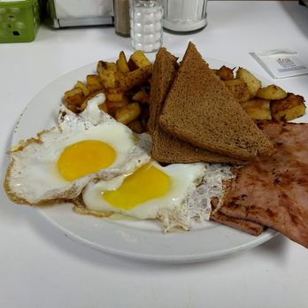 104 Store - Eggs, home fries, ham & toast rounds out this meal. - American Near Me - Red Creek, New York