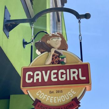 Cavegirl Coffeehouse - Sign - Coffee & Tea Near Me - Longmont, Colorado Cavegirl Coffeehouse - Sign - Coffee & Tea Near Me - Longmont, Colorado