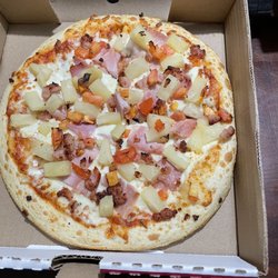 Alexandra's Pizza - Double pineapple Hawaiian pizza with bacon!