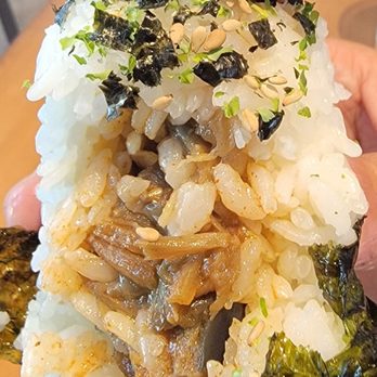 Rice & Nori - eggplant onigiri - Japanese Near Me - South Pasadena, California Rice & Nori - eggplant onigiri - Japanese Near Me - South Pasadena, California