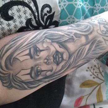Lifestyle Tattoos - Gangster girl clown drawing done by Dino - Tattoo Near Me - Carson, California Lifestyle Tattoos - Gangster girl clown drawing done by Dino - Tattoo Near Me - Carson, California