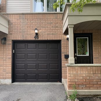 Sweet Lines Painting - Front door and garage painted black in Ajax - Painters Near Me Sweet Lines Painting - Front door and garage painted black in Ajax - Painters Near Me