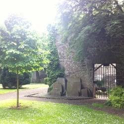 St. Kevin's Park - Headstones & part of the church