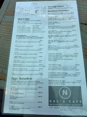 Menu photo 2 Noe's Cafe Santa Barbara, CA Menu photo 2 Noe's Cafe Santa Barbara, CA