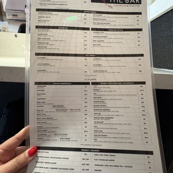 The Bar - Hand Rolls by Seabutter  - Menu lunch - Sushi Bars Near Me - El Segundo, California