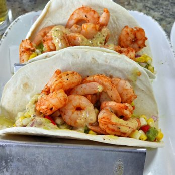 Stinger’s Waterfront - Shrimp Tacos: chili rubbed shrimp, avocado salsa and cilantro lime aioli - American Near Me - Ridley Park, Pennsylvania Stinger’s Waterfront - Shrimp Tacos: chili rubbed shrimp, avocado salsa and cilantro lime aioli - American Near Me - Ridley Park, Pennsylvania