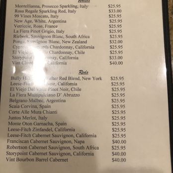 a Tavola! - Bottled wine menu - Italian Near Me - Greenville, North Carolina
