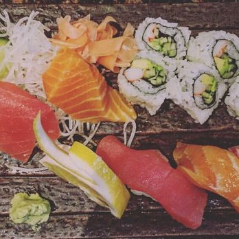 Sapporo Sushi - My friend got the sashimi and nigiri lunch combo, which comes with miso soup and house salad. - Sushi Bars Near Me - Troy, Michigan Sapporo Sushi - My friend got the sashimi and nigiri lunch combo, which comes with miso soup and house salad. - Sushi Bars Near Me - Troy, Michigan