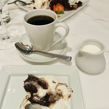 Ruth's Chris Steak House - CHOCOLATE SIN CAKE with coffee - Steakhouses Near Me - Long Beach, California Ruth's Chris Steak House - CHOCOLATE SIN CAKE with coffee - Steakhouses Near Me - Long Beach, California