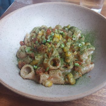 Elske - rigatoni with smoked corn - Scandinavian Near Me - Chicago, Illinois