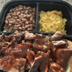 The Sugar Shack Cafe - BBQ Rib Tips, Mac and Cheese, beans and rice