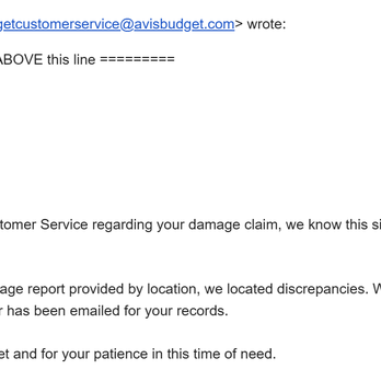 Budget Rent-A-Car - Budget acknowledgement of mistake prior to billing me anyway for pre-existing damages. - Car Rental Near Me - Belgrade, Montana