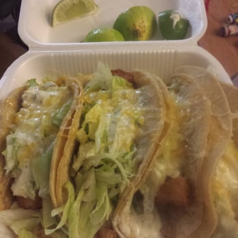 Vallarta Taco Shop - Mmmmm fish tacos without pico - Mexican Near Me - San Diego, California