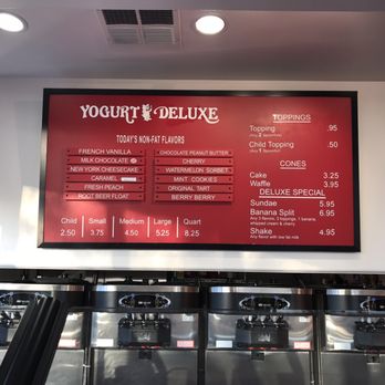 Yogurt Deluxe - Flavors for today - Ice Cream & Frozen Yogurt Near Me - Castro Valley, California Yogurt Deluxe - Flavors for today - Ice Cream & Frozen Yogurt Near Me - Castro Valley, California