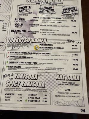 Menu photo 2 Birdman Ramen Chicago, IL