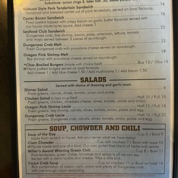 Miller's Cove - Menu - Sports Bars Near Me - Coos Bay, Oregon Miller's Cove - Menu - Sports Bars Near Me - Coos Bay, Oregon