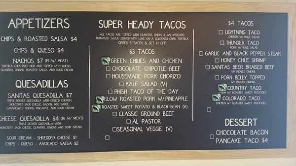 Menu photo 8 McDevitt Taco Supply Boulder, CO