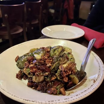 Red Cow St. Paul - Brussels sprouts: roasted & tossed with bacon, agave and candied pecans - Burgers Near Me - St Paul, Minnesota Red Cow St. Paul - Brussels sprouts: roasted & tossed with bacon, agave and candied pecans - Burgers Near Me - St Paul, Minnesota