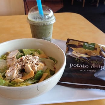 Panera Bread - Half Asian Salad with chips and a power b green smoothie! - Sandwiches Near Me - Hayward, California Panera Bread - Half Asian Salad with chips and a power b green smoothie! - Sandwiches Near Me - Hayward, California