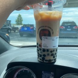 Double boba chai drink