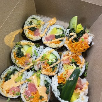 Soju - Gimbap - spicy tuna.   Overall okay. Not amazing. - Korean Near Me - Pittsburgh, Pennsylvania