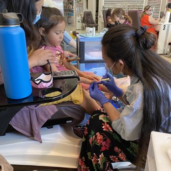 Bella Nails & Spa - Kim working on my 3 year old daughters nails - Nail Salons Near Me - Oxnard, California