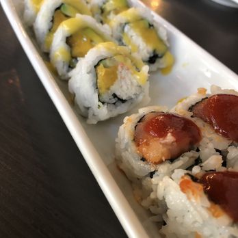 Tsuki Sushi Bar - Cali mango and spicy tuna, made extra spicy - Sushi Bars Near Me - Vancouver, British Columbia Tsuki Sushi Bar - Cali mango and spicy tuna, made extra spicy - Sushi Bars Near Me - Vancouver, British Columbia