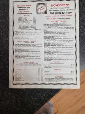 Menu photo 4 Checkers Pizza Middletown, RI Menu photo 4 Checkers Pizza Middletown, RI