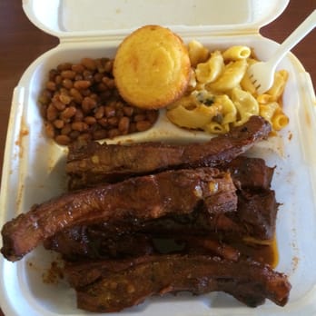 Gram's Mission BBQ - Bbq pork ribs, baked Mac n cheese an bbq baked beans - Soul Food Near Me - Riverside, California