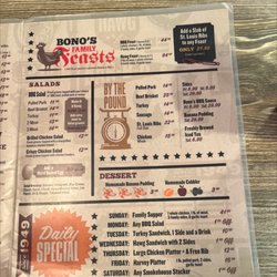 Bono's Pit Bar-B-Q - Menu.