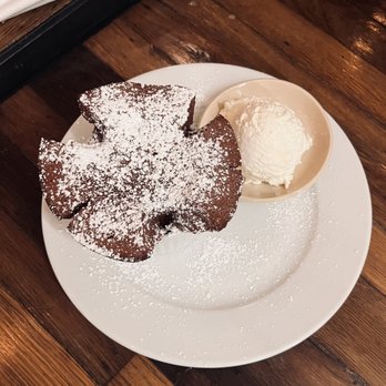 Nomad Eatery - Chocolate Soufflé (takes 30 mins to prepare, order ahead)  Chef said starting Jan 1, the soufflé will be a larger size - Mediterranean Near Me - El Segundo, California
