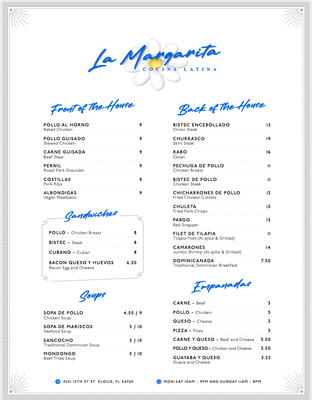 Menu photo 7 La Margarita Cocina Latina St. Cloud, FL Menu photo 7 La Margarita Cocina Latina St. Cloud, FL