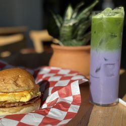 Sammy’s - Sam I am with chicken sausage and Boo Berry Matcha