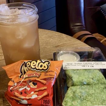 Sweet Tee's Coffee Shop - Wrap with ranch and chips and flavored tea - Coffee & Tea Near Me - Olathe, Kansas