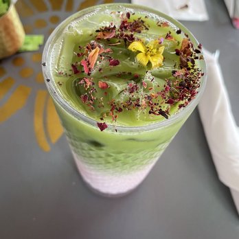 Kixi Cafe - Matcha rose - Breakfast & Brunch Near Me - Boca Raton, Florida