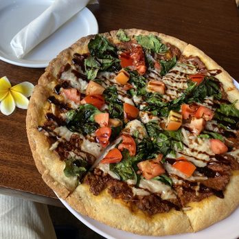 Fabiani's - Suprema Pizza (Gluten Free & Vegan Pizza) Walnut Mushroom Bolognese Sauce Spinach & Vegan Mozzarella 12" The Fabiani Gluten Free Crust Pizza - Italian Near Me - Kihei, Hawaii