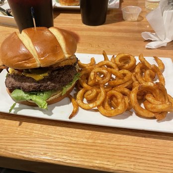 9er's Grill - Xtreme Burger with curly fries - American Near Me - Montgomery, Illinois