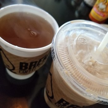 Brew Coffee Spot - White rose tea with honey and blended lavendar latte with almond milk. - Coffee & Tea Near Me - La Mesa, California