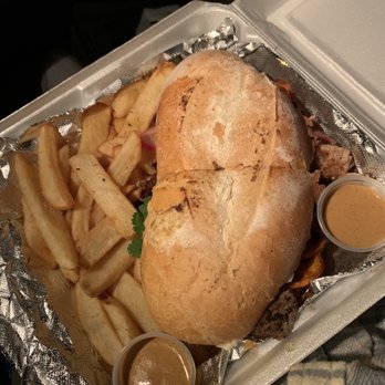 Ceviche7 - Pan con Chicharron Sandwich - Peruvian Near Me - Austin, Texas