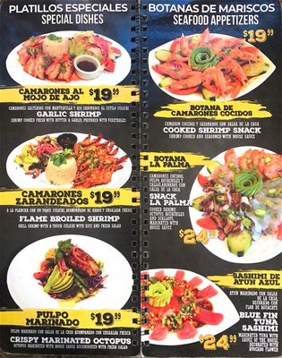 Menu photo 4 Mariscos La Palma  El Monte, CA
