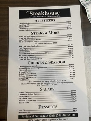 Menu photo 1 Mil's Bar & Grill Patterson, CA Menu photo 1 Mil's Bar & Grill Patterson, CA