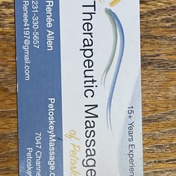 Therapeutic Massage of Petoskey - My business card.