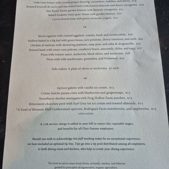 Chez Panisse - Menu - New American Near Me - Berkeley, California