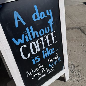 The Perk House Coffee - Always a cute welcoming sign out front. - Coffee & Tea Near Me - Orangeburg, New York